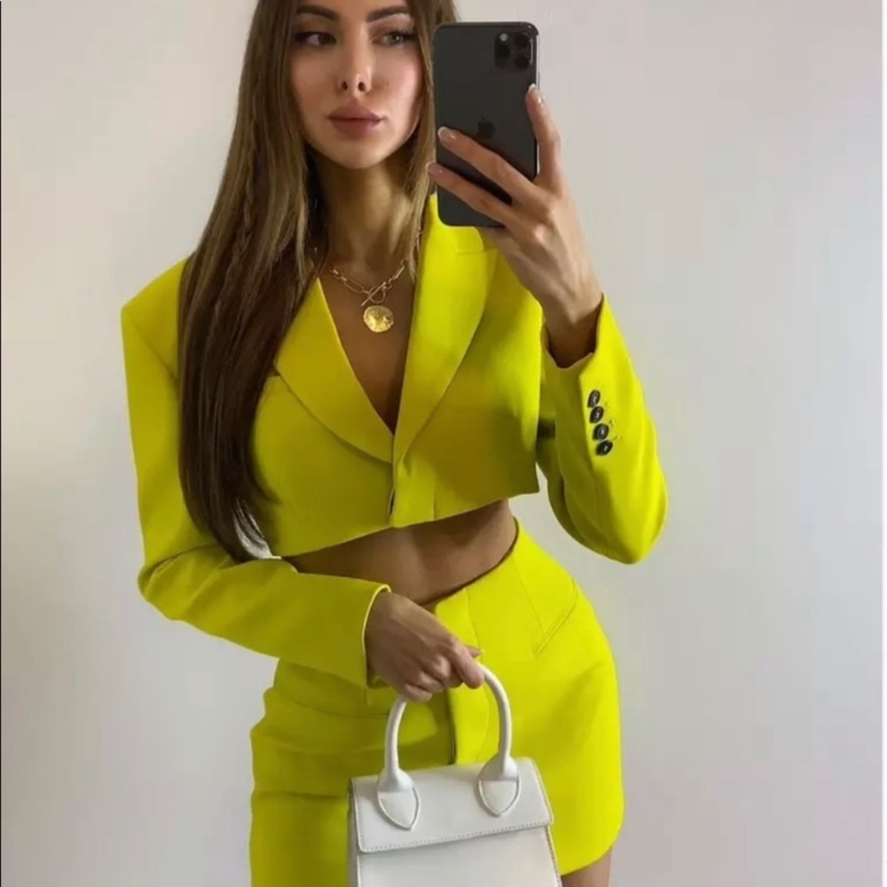 Zara cut out blazer purple magazine